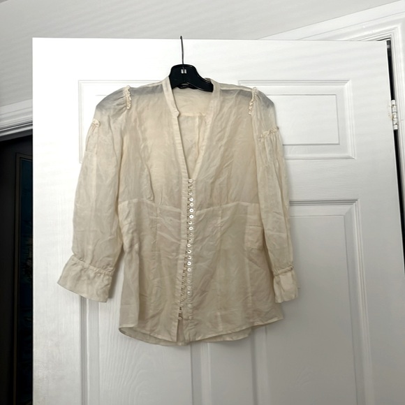 Silk top in cream by Zara - Picture 1 of 4